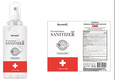 BIOMEDIK Premium Hand Sanitizer Mist - BIOMEDIK Premium Hand Sanitizer Mist